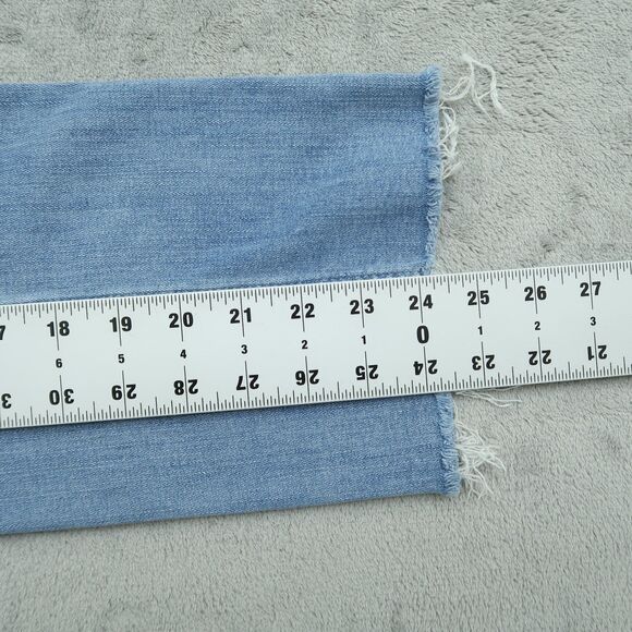 Hollister Straight Jeans Juniors Size 7 High-Rise 24" Inseam Cropped Distressed - Picture 6 of 14